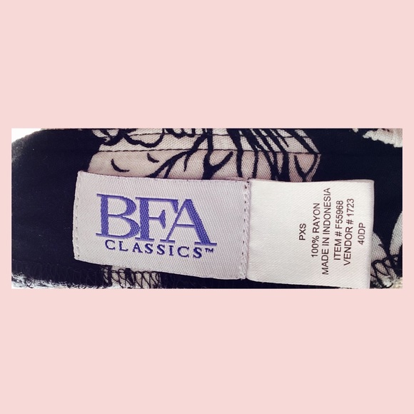 VTG BFA Classics M-12 Women’s Black White Dress Spring Summer Dress 100% Ra… - Picture 12 of 16